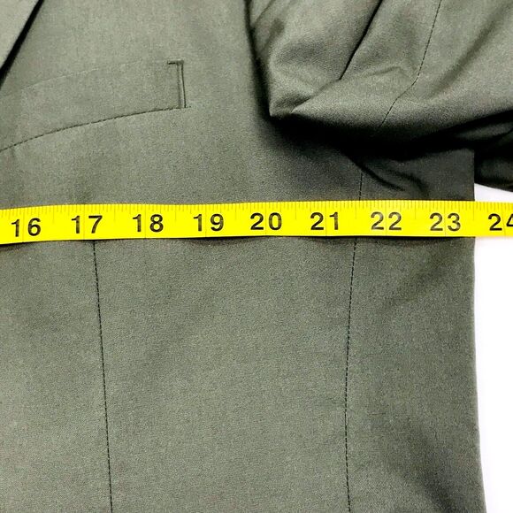 Brooks Brothers Vintage Sport Coat Canvas Cotton Khaki Green Gray 44 Blazer - Picture 7 of 14